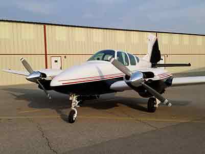 Beechcraft Travel Air BE95 multiengine airplane exterior 1 preview