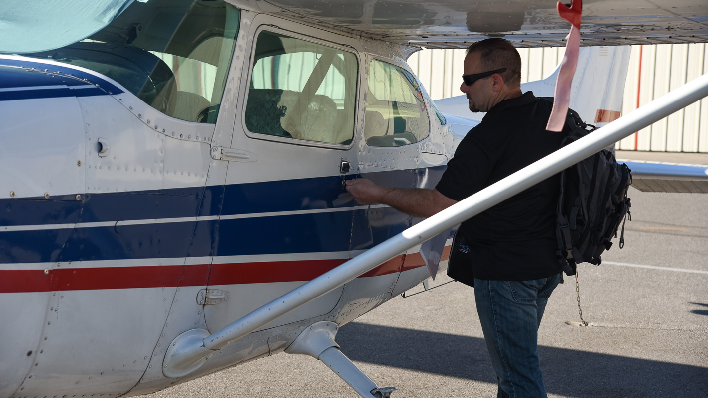 Cessna 172 with a person