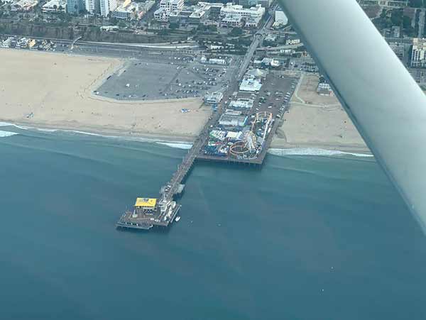 Santa Monica pier from the air